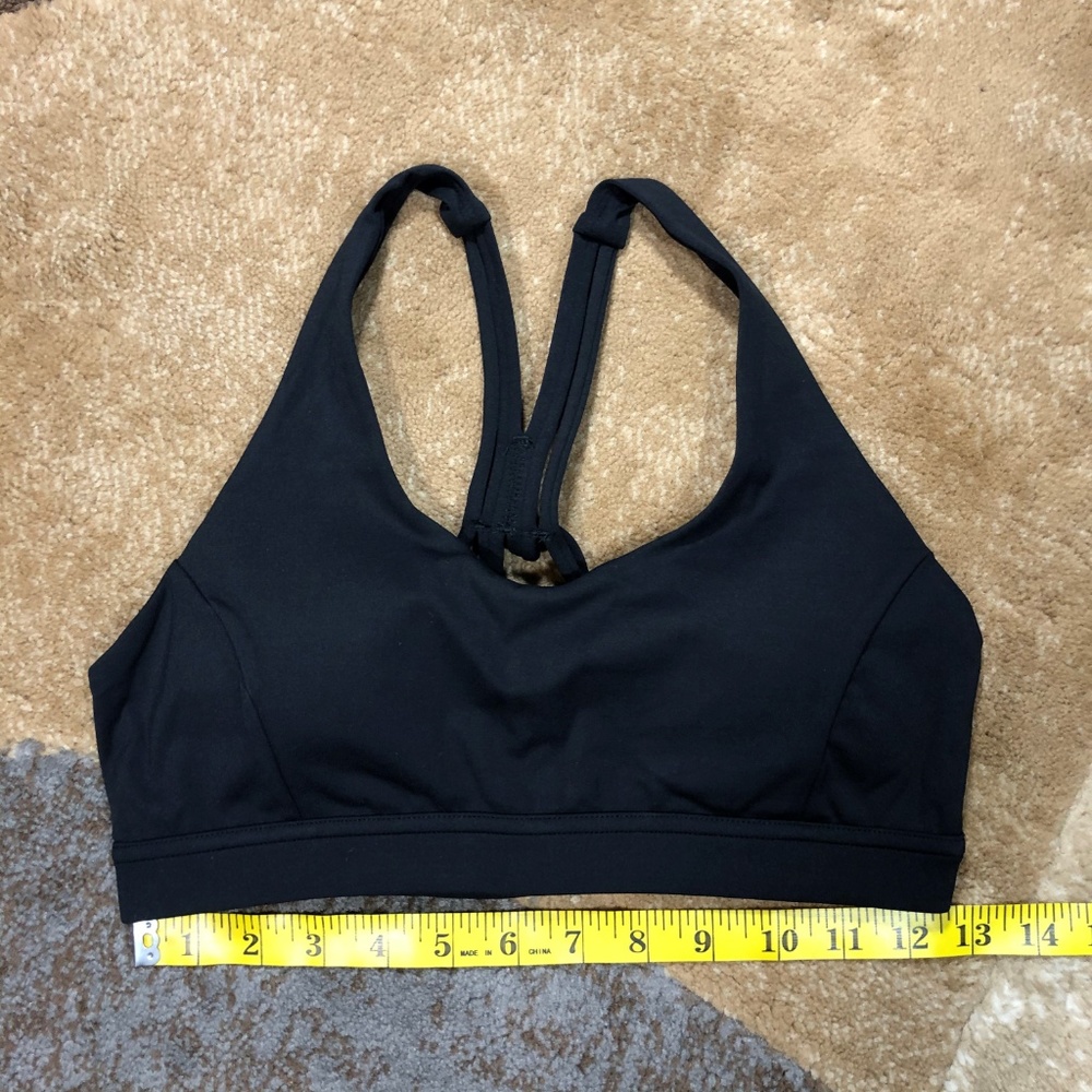 Women’s Black Workout Sports Bra, Size Medium - Picture 7 of 7